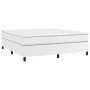Box spring bed with white synthetic leather mattress 160x200 cm by vidaXL, Beds and slatted bases - Ref: Foro24-3144615, Pric...