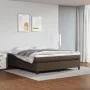 Cama box spring con colchón cuero sintético marrón 180x200 cm de vidaXL, Camas y somieres - Ref: Foro24-3144623, Precio: 540,...