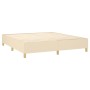Box spring bed with cream fabric mattress 160x200 cm by vidaXL, Beds and slatted bases - Ref: Foro24-3144535, Price: 489,05 €...