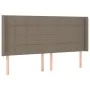 Box spring bed with mattress and LED lights taupe gray fabric 160x200 cm by vidaXL, Beds and slatted bases - Ref: Foro24-3138...