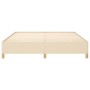 Estructura de cama de tela color crema 160x200 cm