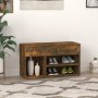 Schuhbank aus geräuchertem Eichensperrholz, 80 x 30 x 45 cm von vidaXL, Schuhregale und Schuhorganisatoren - Ref: Foro24-8160...