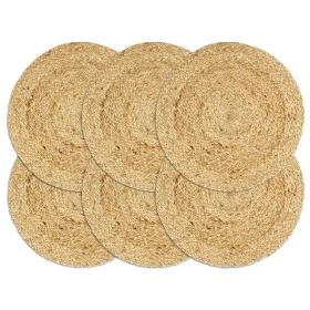 Round individual placemats, set of 6, made of plain natural jute, 38 cm. by vidaXL, Placemats - Ref: Foro24-133835, Price: 29...