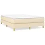 Cream fabric bed frame 140x190 cm by vidaXL, Beds and slatted bases - Ref: Foro24-3120611, Price: 100,85 €, Discount: %
