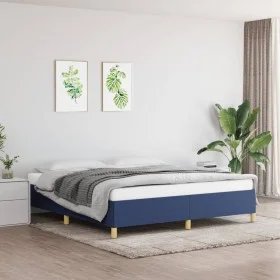 Blue fabric bed frame 160x200 cm by vidaXL, Beds and slatted bases - Ref: Foro24-3120975, Price: 127,27 €, Discount: %