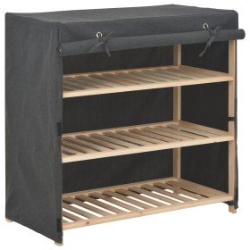 Mueble zapatero con funda de tela gris 79x40x80 cm Mueble zapatero con funda de tela gris 79x40x80 cm