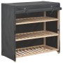 Mueble zapatero con funda de tela gris 79x40x80 cm