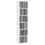 Plywood white CD shelf 21x20x88 cm by vidaXL, CD and DVD storage - Ref: Foro24-800351, Price: 31,21 €, Discount: %
