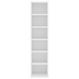 Plywood white CD shelf 21x20x88 cm by vidaXL, CD and DVD storage - Ref: Foro24-800351, Price: 31,21 €, Discount: %