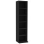 Black plywood CD shelf 21x20x88 cm by vidaXL, CD and DVD storage - Ref: Foro24-800352, Price: 32,98 €, Discount: %