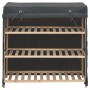 Mueble zapatero con funda de tela gris 79x40x80 cm