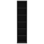 Black plywood CD shelf 21x20x88 cm by vidaXL, CD and DVD storage - Ref: Foro24-800352, Price: 32,98 €, Discount: %
