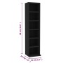 Black plywood CD shelf 21x20x88 cm by vidaXL, CD and DVD storage - Ref: Foro24-800352, Price: 32,98 €, Discount: %