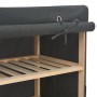 Mueble zapatero con funda de tela gris 79x40x80 cm