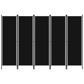 Divider screen with 5 panels black 250x180 cm by vidaXL, Room dividers - Ref: Foro24-320726, Price: 56,47 €, Discount: %
