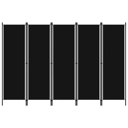 Trennwand mit 5 Paneelen schwarz 250x180 cm von vidaXL, Raumteiler - Ref: Foro24-320726, Preis: 56,47 €, Rabatt: %