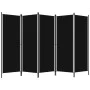 Trennwand mit 5 Paneelen schwarz 250x180 cm von vidaXL, Raumteiler - Ref: Foro24-320726, Preis: 56,47 €, Rabatt: %