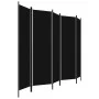 Trennwand mit 5 Paneelen schwarz 250x180 cm von vidaXL, Raumteiler - Ref: Foro24-320726, Preis: 56,47 €, Rabatt: %