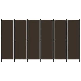Biombo divisor de 6 paneles marrón 300x180 cm de vidaXL, Divisores de ambientes - Ref: Foro24-320728, Precio: 55,22 €, Descue...