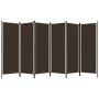 Biombo divisor de 6 paneles marrón 300x180 cm de vidaXL, Divisores de ambientes - Ref: Foro24-320728, Precio: 55,22 €, Descue...