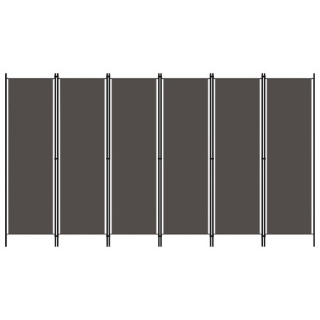 Trennwand mit 6 Paneelen anthrazitgrau 300x180 cm von vidaXL, Raumteiler - Ref: Foro24-320729, Preis: 45,79 €, Rabatt: %