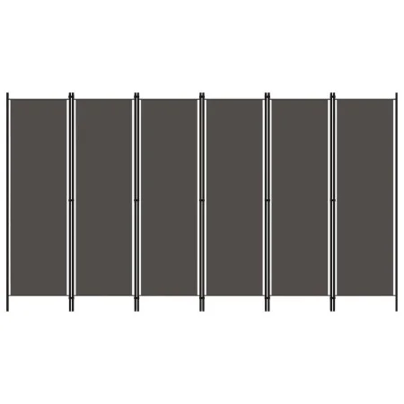 Trennwand mit 6 Paneelen anthrazitgrau 300x180 cm von vidaXL, Raumteiler - Ref: Foro24-320729, Preis: 60,78 €, Rabatt: %