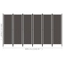 Trennwand mit 6 Paneelen anthrazitgrau 300x180 cm von vidaXL, Raumteiler - Ref: Foro24-320729, Preis: 45,79 €, Rabatt: %