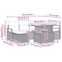 Conjunto de sofá de jardín 7 pcs Marrón Poliratán