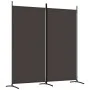 Trennwand mit 2 braunen Stoffbahnen 175x180 cm von vidaXL, Raumteiler - Ref: Foro24-350259, Preis: 31,84 €, Rabatt: %