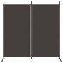 Trennwand mit 2 braunen Stoffbahnen 175x180 cm von vidaXL, Raumteiler - Ref: Foro24-350259, Preis: 35,83 €, Rabatt: %