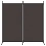 Trennwand mit 2 braunen Stoffbahnen 175x180 cm von vidaXL, Raumteiler - Ref: Foro24-350259, Preis: 31,84 €, Rabatt: %