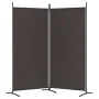 Trennwand mit 2 braunen Stoffbahnen 175x180 cm von vidaXL, Raumteiler - Ref: Foro24-350259, Preis: 31,84 €, Rabatt: %