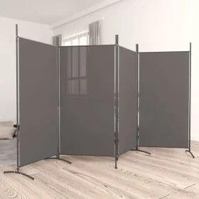 Four-panel room divider in anthracite gray fabric, 346x180 cm. by vidaXL, Room dividers - Ref: Foro24-350264, Price: 51,32 €,...