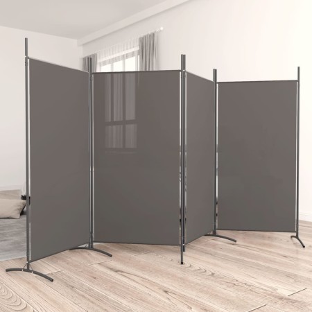 Four-panel room divider in anthracite gray fabric, 346x180 cm. by vidaXL, Room dividers - Ref: Foro24-350264, Price: 49,10 €,...