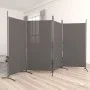 Biombo divisor de 4 paneles de tela gris antracita 346x180 cm de vidaXL, Divisores de ambientes - Ref: Foro24-350264, Precio:...