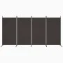 Divider screen with 4 brown fabric panels 346x180 cm by vidaXL, Room dividers - Ref: Foro24-350263, Price: 47,75 €, Discount: %