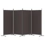 Divider screen with 4 brown fabric panels 346x180 cm by vidaXL, Room dividers - Ref: Foro24-350263, Price: 47,75 €, Discount: %