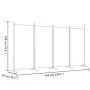 4-teiliger Raumteiler aus anthrazitgrauem Stoff 346x180 cm von vidaXL, Raumteiler - Ref: Foro24-350264, Preis: 51,32 €, Rabat...