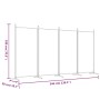 Four-panel room divider in anthracite gray fabric, 346x180 cm. by vidaXL, Room dividers - Ref: Foro24-350264, Price: 49,10 €,...