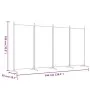 Divider screen with 4 brown fabric panels 346x180 cm by vidaXL, Room dividers - Ref: Foro24-350263, Price: 47,75 €, Discount: %