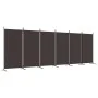 Trennwand mit 6 braunen Stoffbahnen 520x180 cm von vidaXL, Raumteiler - Ref: Foro24-350271, Preis: 67,60 €, Rabatt: %