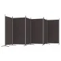 Trennwand mit 6 braunen Stoffbahnen 520x180 cm von vidaXL, Raumteiler - Ref: Foro24-350271, Preis: 67,60 €, Rabatt: %