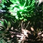 Árbol de Navidad con LED fibra óptica verde y blanco 64 cm