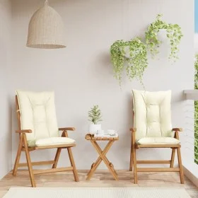 Reclining garden chairs and cushions 2 pcs solid teak wood by vidaXL, Garden chairs - Ref: Foro24-3196450, Price: 278,95 €, D...
