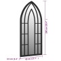 Black iron mirror for indoor use 100x45 cm by vidaXL, Mirrors - Ref: Foro24-3093524, Price: 109,70 €, Discount: %