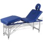 Mesa camilla de masaje de aluminio plegable de cuatro cuerpos