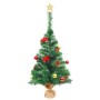 Árbol de Navidad preiluminado con luces y bolas verde 64 cm de vidaXL, Arboles de navidad - Ref: Foro24-321505, Precio: 22,78 €