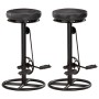 Küchenhocker 2 Einheiten schwarzes echtes Ziegenleder von vidaXL, Küchenhocker - Ref: Foro24-286968, Preis: 206,64 €, Rabatt: %