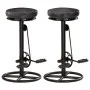 Taburetes de cocina 2 unidades cuero auténtico de cabra negro de vidaXL, Taburetes de cocina - Ref: Foro24-286968, Precio: 20...