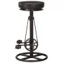 Taburetes de cocina 2 unidades cuero auténtico de cabra negro de vidaXL, Taburetes de cocina - Ref: Foro24-286968, Precio: 20...